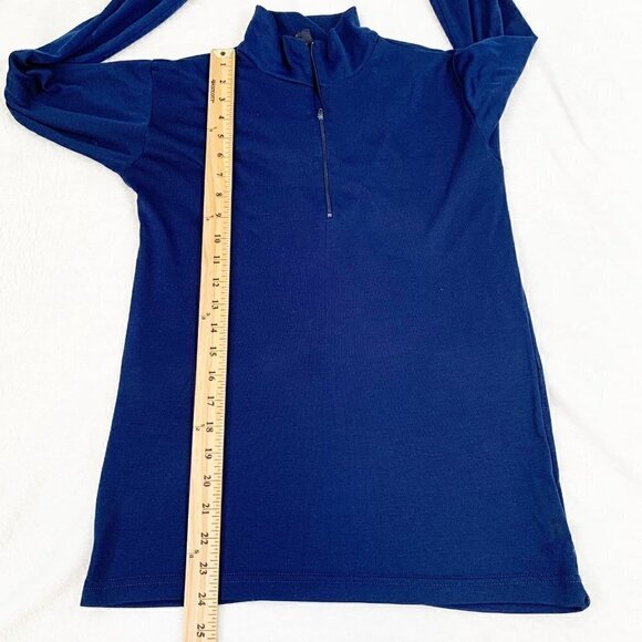 Patagonia capilene made in USA blue turtleneck quarter zip base layer - Picture 6 of 7